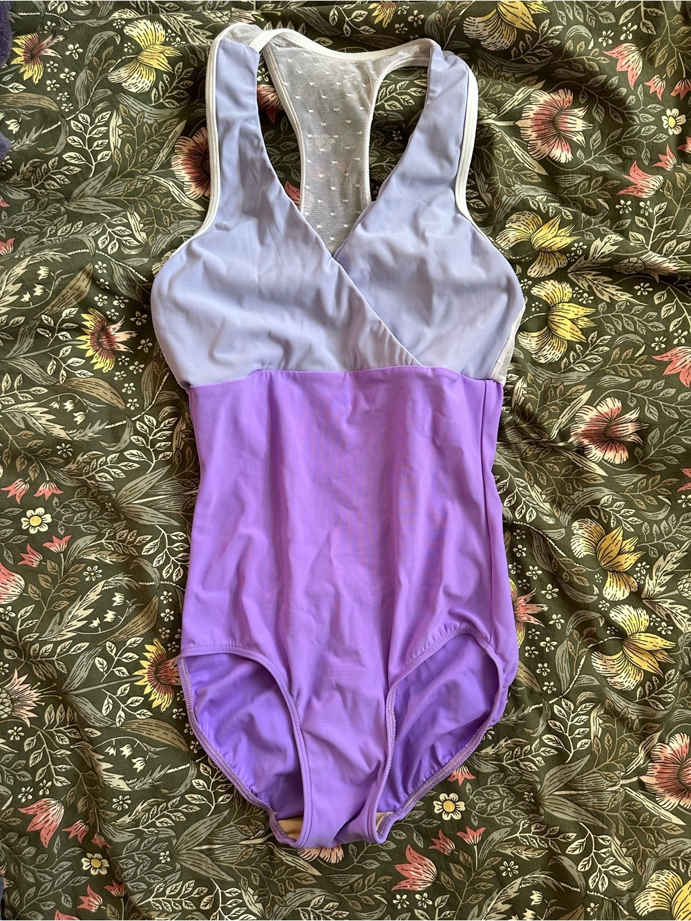 Eleve Dancewear Lavender and Lilac Two-Tone Leotard